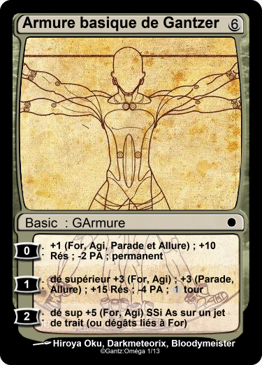 Armure basique de Gantzer