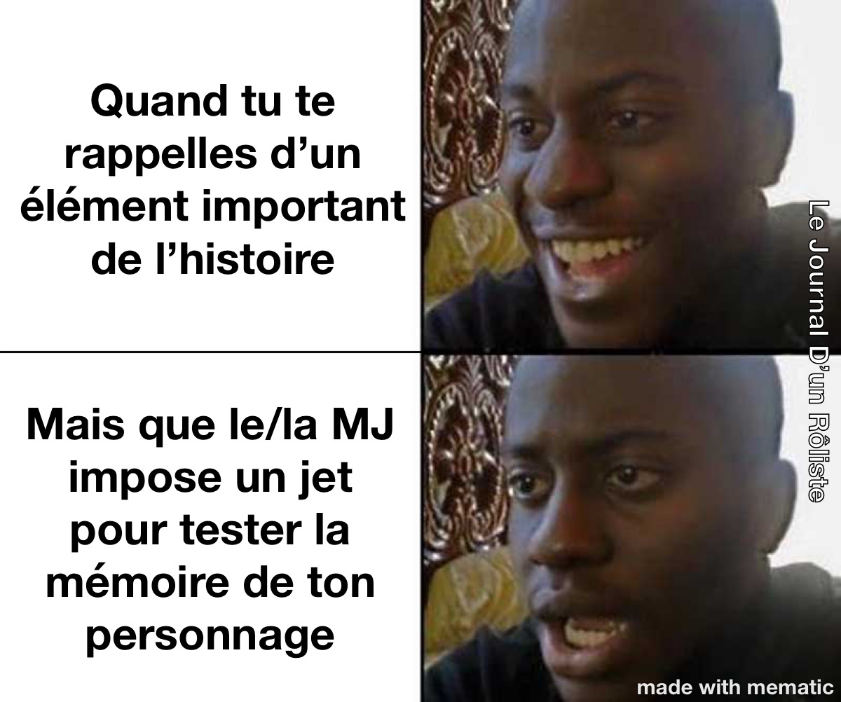 Ma galerie de mèmes de Jeu de rôle